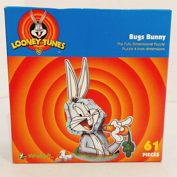 Looney Tunes Bugs Bunny 3D Puzzle 61pc - Wrebbit - Picture 1 of 3
